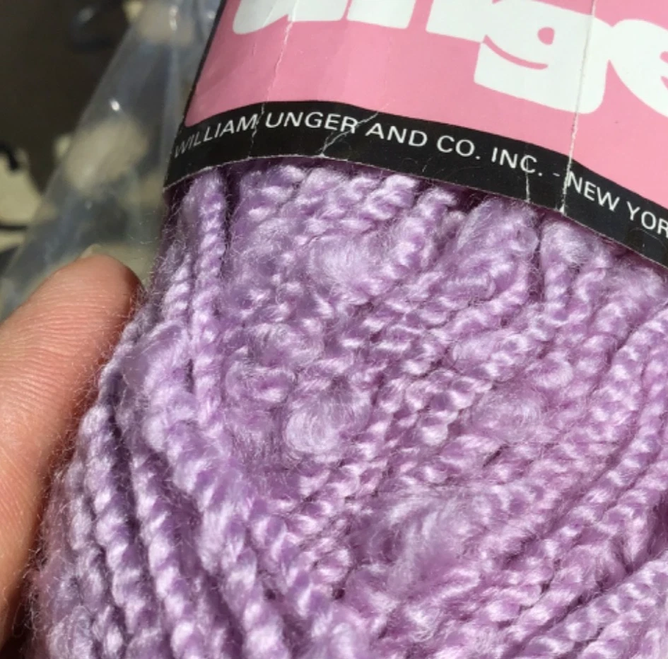 LOTE de 4 madejas boucle mismo tinte Unger Nubby LILA hilo de moda púrpura Francia 1327 Foto 1 de 4
