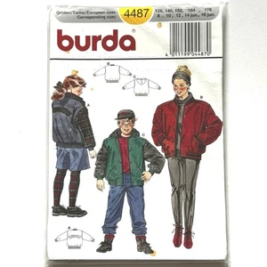Burda Sewing Pattern 4487 Kids And Juniors Jacket With Or Without Hood Uncut - Picture 1 of 3