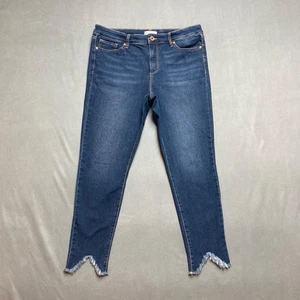 Sofia Jeans Womens 12 Blue Skinny Ankle Mid Rise Stretch Denim Raw Hem Dark Wash - Picture 1 of 11