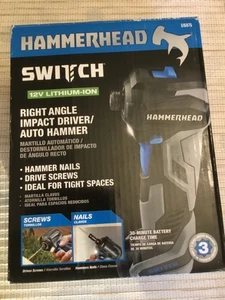Destornillador de impacto de ángulo recto HAMMERHEAD HHS1200 12V martillo automático clavo de pinza de 1/4" - Imagen 1 de 5