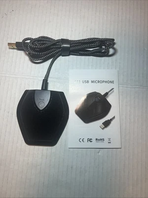 TONOR G11 Conference USB Microphone Omnidirectional Condenser PC Mic, Black - Image 1 of 4