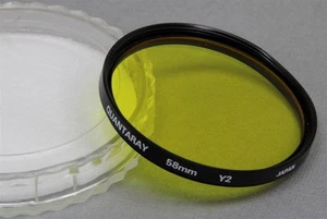 58mm Screw-In Filter QUANTARAY Y2 YELLOW Black & White Made in Japan - Picture 1 of 1
