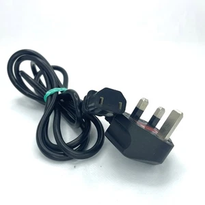 Cable de alimentación de consola delgado XBOX 360 enchufe del Reino Unido cable de alimentación negro fuente de alimentación - Imagen 1 de 4