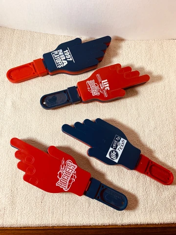 LOT of 4 NBA HOUSTON ROCKETS HAND CLAPPERS 1997 PLAYOFFS & REGULAR SEASON+Magnet Cover