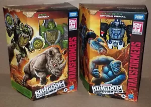 Hasbro TRANSFORMERS Generations Kingdom WFC-K8 OPTIMUS PRIMAL & WFC-K27 RHINOX - Picture 1 of 9