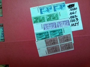U. S. plate blocks  1020. 1021, 1022, 1023, 1024 - comb. shipping! - Picture 1 of 1