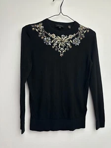 Ted Baker Floral Embroidered Beaded Sweater – Size 1 (XS) - Picture 1 of 17