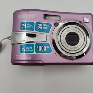 Sanyo Camera Digital VPC-S770PU 7.1MP Compact Pink - Screen Is Bad Parts Only - Picture 1 of 13