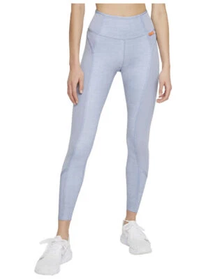 Leggings Nike Dri Fit One Luxe feminina treinamento ajuste apertado cintura média azul #DD4553-Nova com etiquetas - Imagem 1 de 4
