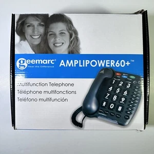 Geemarc AMPLIPOWER60+ Multifunction Loud Amplified Phone Hearing Aid Compatable - Picture 1 of 15