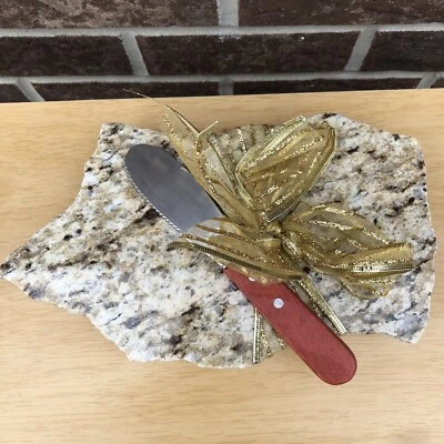 Tábua de charcutaria de mármore queijo corte borda viva laje 6 libras 11x7x5 + faca - Imagem 1 de 4