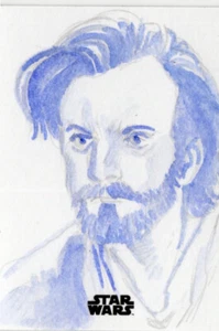 Star Wars High Tek 2024 Topps Artist Sketch Card 1/1 Jason Sobol Obi-Wan Kenobi - Picture 1 of 2