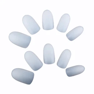 Abverkauf! Press on  Tips  Halb Rund,  (1 VE= 24 Tips) Natur (CB-03N) - Bild 1 von 7