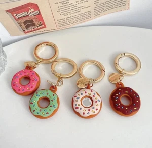 Joli porte-clés Airtag Apple Donut marron, porte-tag Airtag, traceur GPS - Photo 1 sur 2