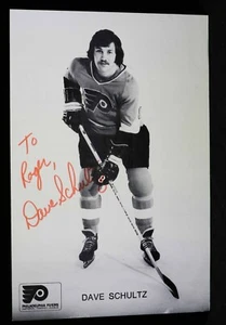 Dave Schultz signed Autogramm s/w Foto Flyer Team Karte 4x6 - Bild 1 von 2