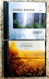 2 George Winston CD's in cases w/all inserts, "Forest" & "Summer", solo piano - Imagen 1 de 1