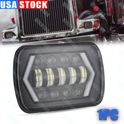 For International Harvester 9900 9200 9400i 4700 4800 7x6inch Led DRL Headlight - Image 1 of 4