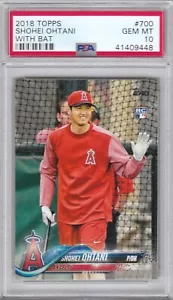 2018 Topps Angels Shohei Ohtani SSP Variation mit Fledermaus RC Karte #700 PSA 10 (9448) - Bild 1 von 2