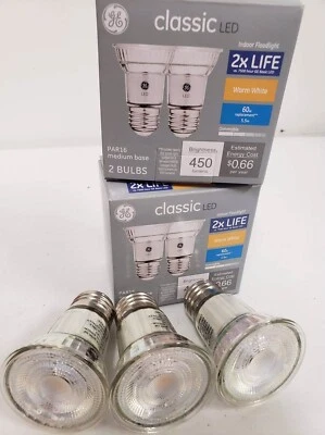 GE Classic 60-Watt EQ PAR16 Warm White Dimmable Light Bulbs  3BULBS  450 LUMENS - Image 1 of 2