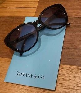 Tiffany & Co Black Cat Eye Frame Sunglasses. With T & Co Heart Keys. Like New. - Picture 1 of 15