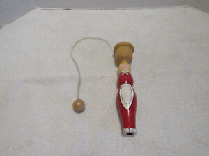 Vintage Wooden Toy Cup and Ball Toss Catch Game