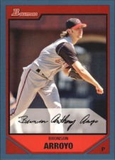 2007 Bowman Blue Cincinnati Reds Baseball Card #108 Bronson Arroyo /500