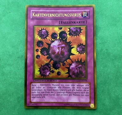 Yu-Gi-Oh! GERMAN Crush Card Virus GLD1-DE038 Gold Rare Limited Edition - Image 1 of 4