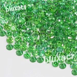 10 Pcs Lot 1.00 mm Round Brilliant Cut VVS1 Fancy Green Color Diamond Wholesale - Picture 1 of 9