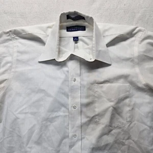 Claybrooke Solid White Long Sleeve Button Down Shirt Adult Men's Size 15 32/35 - Picture 1 of 7