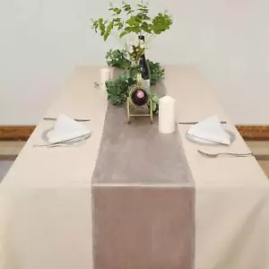 Oro Rosa Arrossire Velluto Tavolo Corridori, 30cm x 271cm, 30.5cm x 272cm - Foto 1 di 4