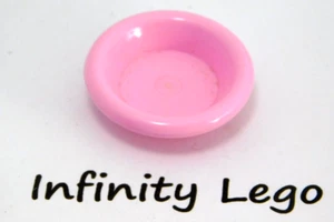 8 LEGO Bright Pink Minifig Dinner Plate Utensil Dish 3 x 3 Gold Miners (6256) - Picture 1 of 2