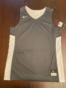 Nike Gray/White Reversible Basketball Tank Top Training Jersey Boys Size L NEW - Picture 1 of 5
