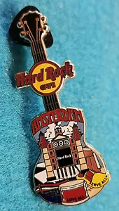 CAMISETA AMSTERDAM GUITARRA SERIE V12 ZUECO ZAPATO TAMBOR CANAL BARCO Hard Rock Café PIN - Imagen 1 de 1
