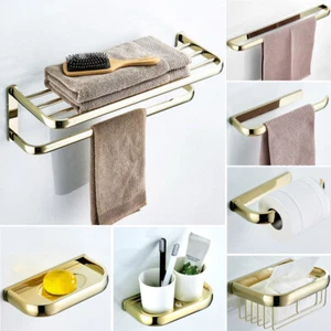 Accesorios de baño soporte para toallas de latón dorado soporte para jabón - Imagen 1 de 31