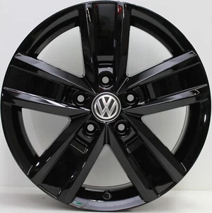 17 inch Genuine Volkswagen T5 / TRANSPORTER / CARAVELLE ALLOY WHEELS IN BLACK - Picture 1 of 2