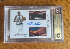 Grant Hill 2015-16 Flawless Ruby Dual Patch Auto /15 BGS 9.5/10 Graded Nice!!!