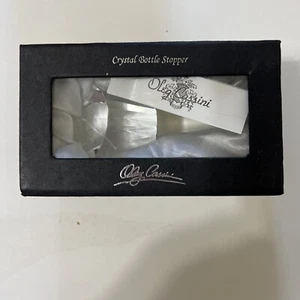 Tapón Botella Cristal Transparente Oleg Cassini 103711 Nuevo en Caja Firmado - Imagen 1 de 6