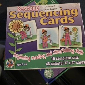 Vintage 3-Scene Sequencing Cards Ages 3-6 Learning Cards 1997 Edition - Picture 1 of 3