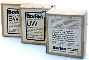 Productos químicos de película de transparencia negativa y positiva vintage Barfen en blanco y negro - Imagen 1 de 2
