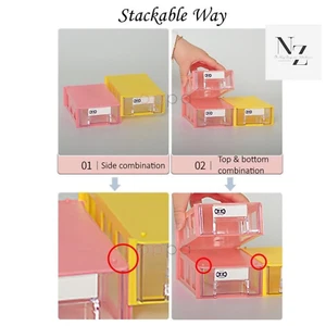 2pcs box transparent mini drawer plastic storage box multifunctional ready stock - Picture 1 of 15