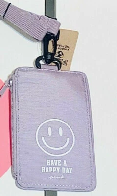   New Victorias Secret Pink Wallet ID Holder Lanyard Dreamy Lilac N5297 - Image 1 of 4