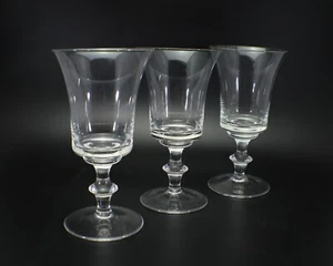 Barware ICE TEA or WATER GOBLET Set of 3 Clear Glass Fluted Top - Picture 1 of 7