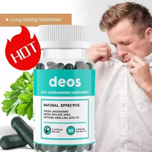 DEOS Internal Deodorant Supplement – Full Body Deodorizer - (30 Capsules) - Picture 1 of 10