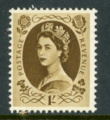 Great Britain 1955 QEII 11p Bister Brown SG #554 MNH B17 - Image 1 of 2