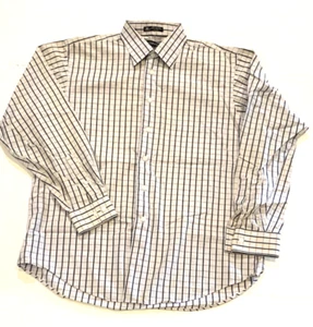 Vtg Metropolitan Lord & Taylor Men's Shirt Long Sleeved Button Checks 34/35 16.5 - Picture 1 of 8