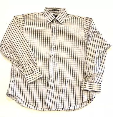 Vtg Metropolitan Lord & Taylor Men's Shirt Long Sleeved Button Checks 34/35 16.5 - Image 1 of 4
