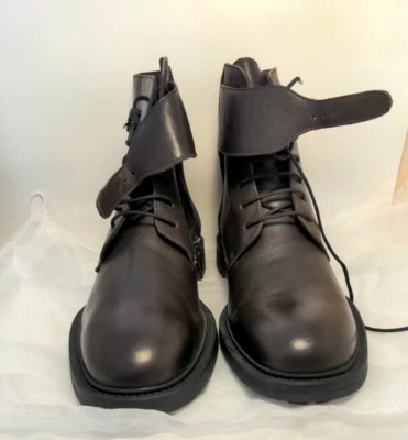 Aquatalia Womens Brown Leather Laced/Side Zipper Boots - 8.5M - 454835 - No Box - Image 1 of 4