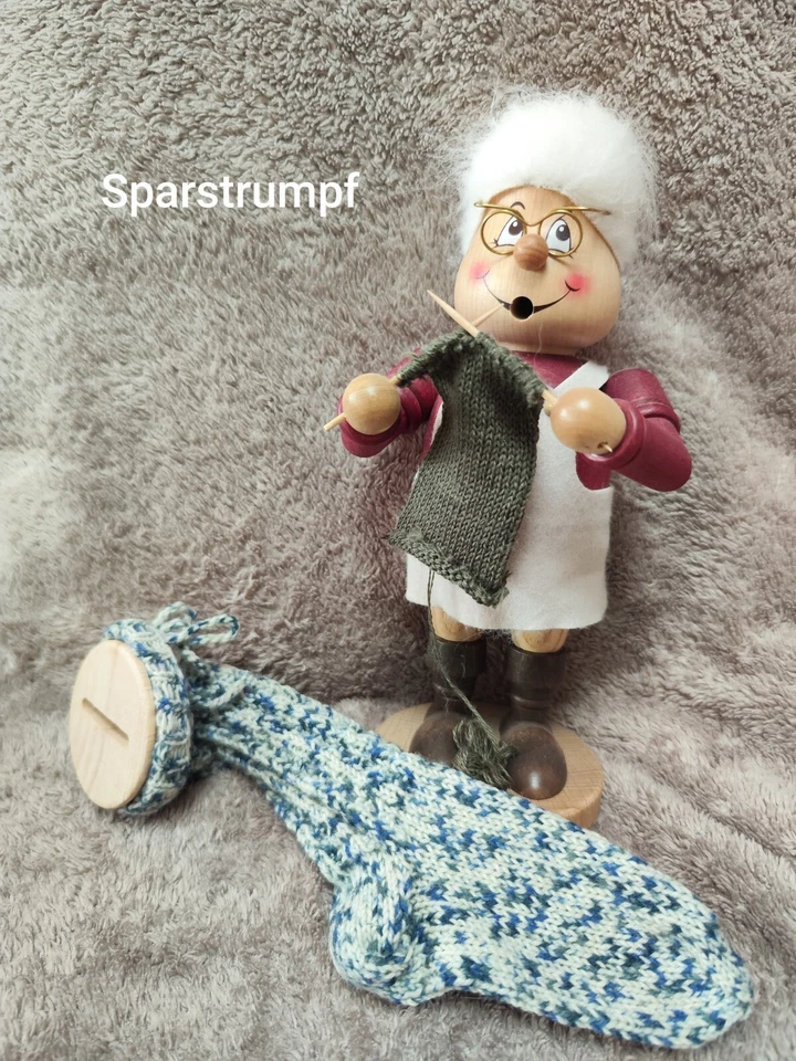 Selbstgestrickter Sparstrumpf Bunt Opal Markenwolle NEU - Bild 1 von 1