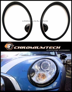 MK2 BMW MINI Cooper / S / ONE R55 R56 Hatch R57 R58 R50 BLACK Headlight Surround - Picture 1 of 5