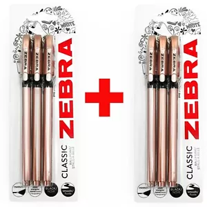 Zebra Classico a Sfera Penna - 1.0mm - Oro Rosa Barile - Inchiostro Nero - Pacco - Foto 1 di 4